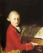 unknow artist Wolfang Amadeus Mozart (aged 14) in Verona oil painting reproduction